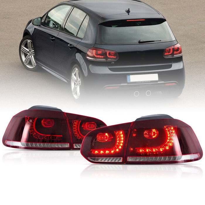 VLAND LED Taillights for Volkswagen Golf 6 MK6 2008-2013 With Sequential indicators