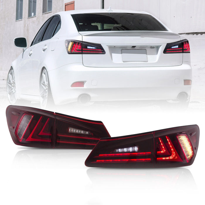 VLAND Full LED Tail Lights for Lexus IS250 IS350 2006-2012 IS 220d and ISF Model( NOT Fit IS250C/IS350C)