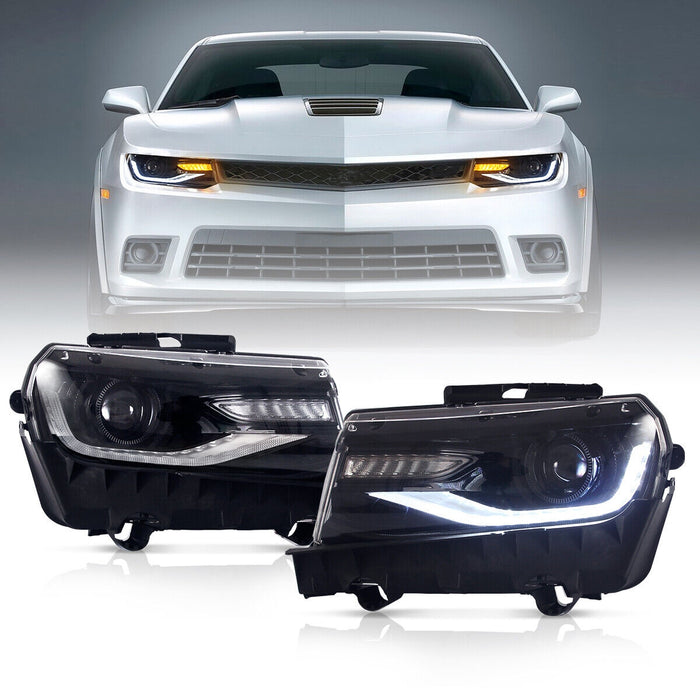 VLAND Dual Beam Headlights For Chevrolet Chevy Camaro 2014-2015