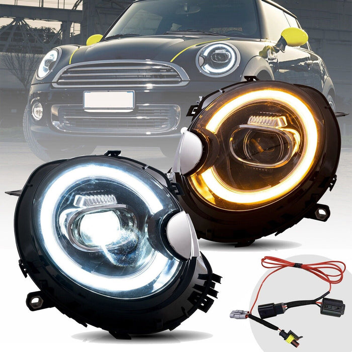 VLAND LED Projector Headlights For BMW Mini Cooper 2007-2013 R55 R56 R57 R58 R59 With Dynamic Animation[In Stock]