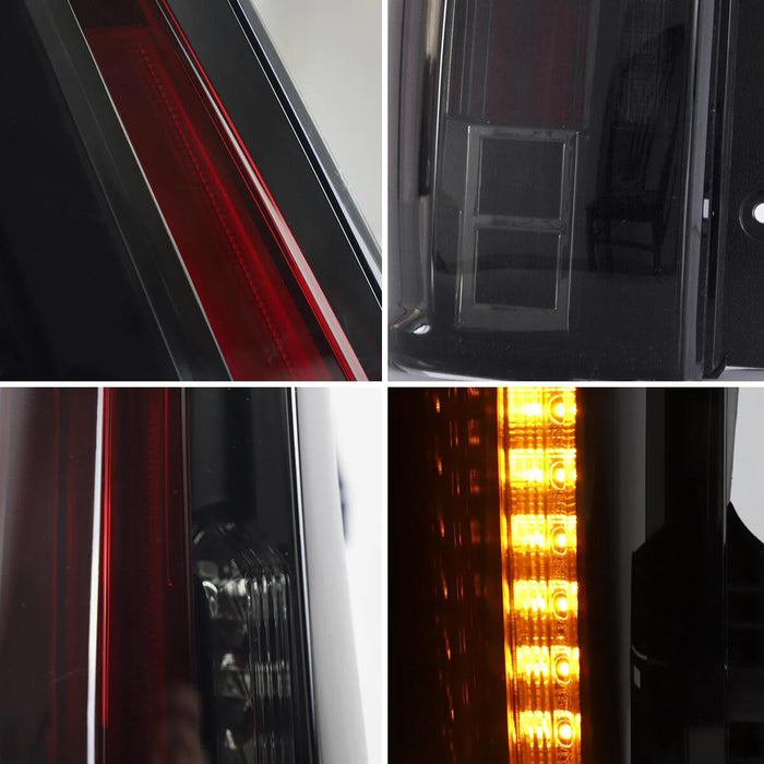 VLAND Full LED Tail Lights For Chevrolet Tahoe Suburban 2007-2014 GMC Yukon and Yukon Denali/XL 2007-2014