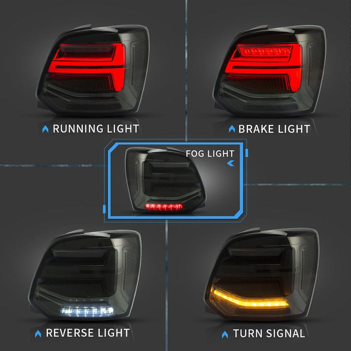VLAND Full LED Tail Lights For Volkswagen VW Vento Polo 2011-2017