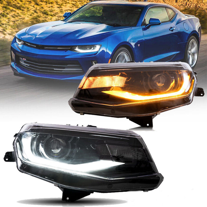 VLAND LED Projector Headlights For Chevrolet / Chevy Camaro LT SS RS ZL LS 2016-2018