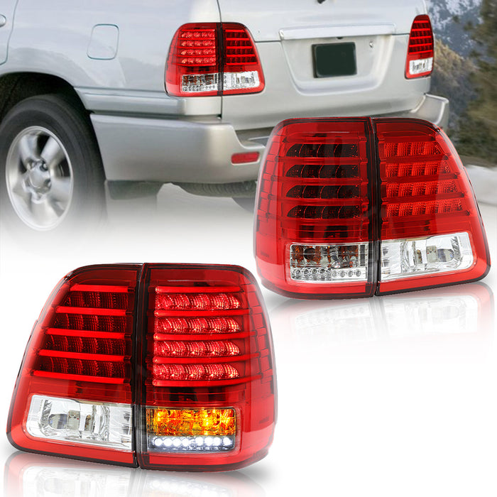VLAND Full LED Tail Lights Compatible with 1998-2007 Toyota Land Cruiser J100 (MOQ >=200)