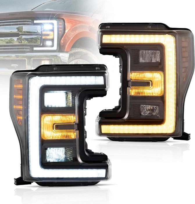 VLAND LED Headlights For Ford F-250 Super Duty 2017–2019 Pickup Truck 4th Gen