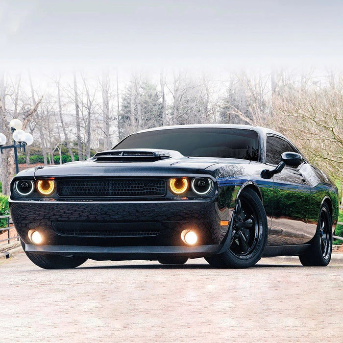 VLAND Headlights and D2H Bulbs w/Decoder Assembly Fit for Dodge Challenger 2008-2014 3rd Gen Coupe