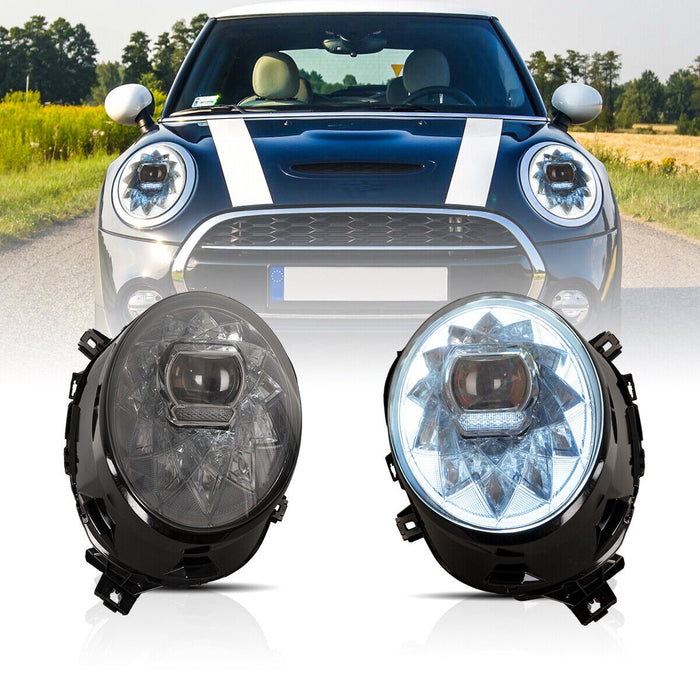 VLAND LED Headlights For Mini Cooper F55 F56 Hatch 2014-2023 F57 Convertible 2015-2023 MK3 w/Sequential Indicator