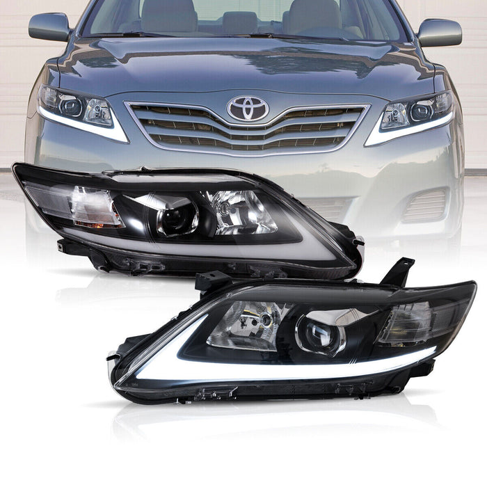 VLAND LED Projector Headlights For 2010 2011 Toyota Camry Base LE SE and XLE w/Sequential (US version)