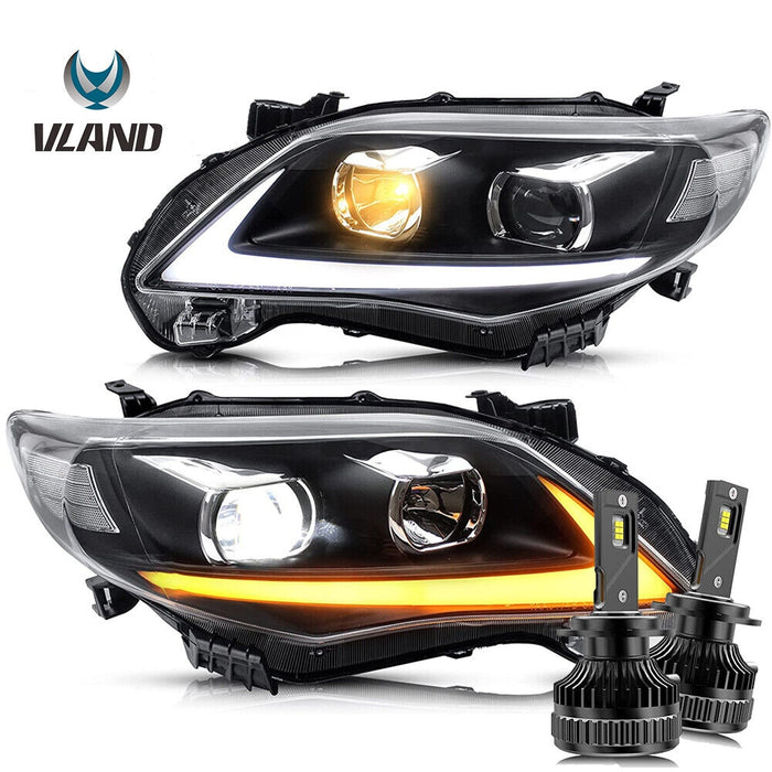 VLAND LED Headlights And D2H/H7 LED Bulbs For Toyota Corolla 2011-2013