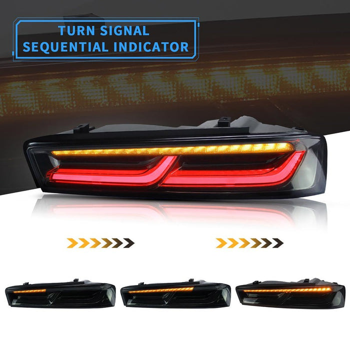 VLAND LED Tail Lights For Chevrolet Chevy Camaro 2016-2018 With Reverse Lights (Fit For American Models)