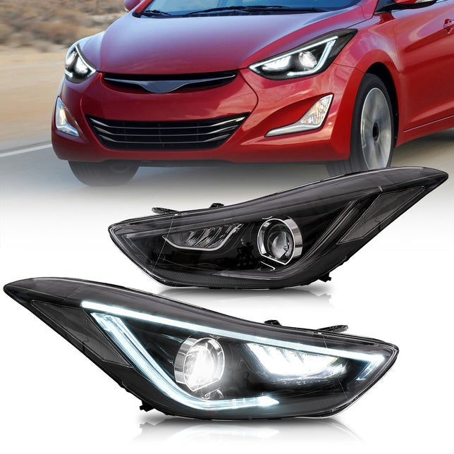 VLAND LED Headlights For Hyundai Elantra Sedan [Fifth Gen] 2011-2015 & Avante MD Coupe 2013-2014