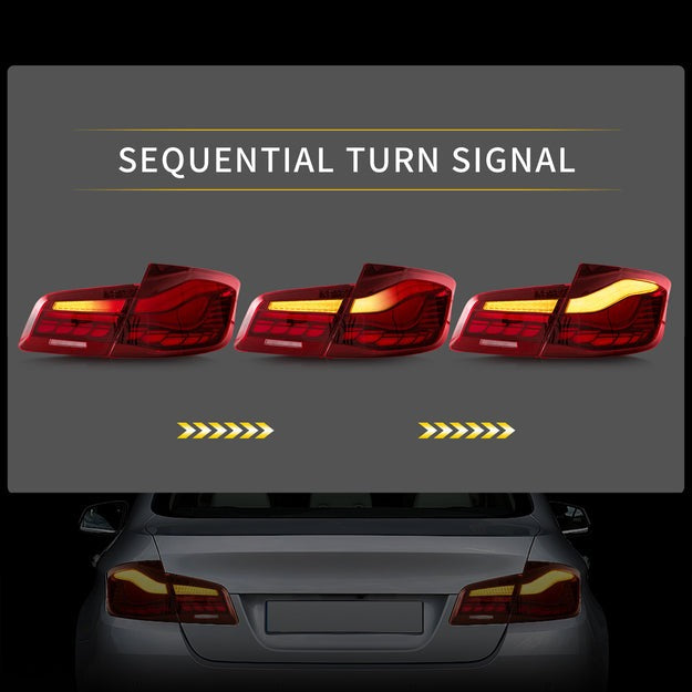 VLAND OLED Tail Lights For BMW 5 Series F10 F18 2011-2017 with Start-up Animation Running Lights(Not For F11/ F07)