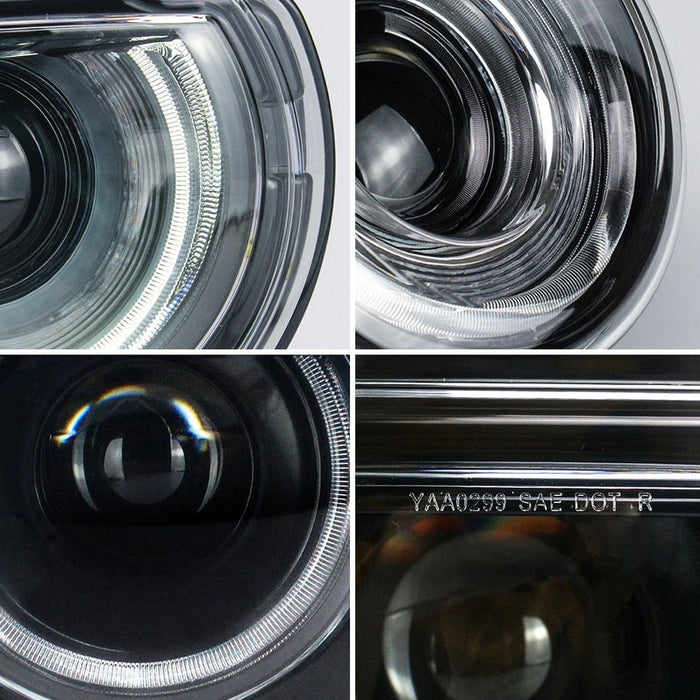 VLAND Dual Beam Projector Headlights For Dodge Challenger 2008-2014