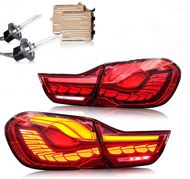 VLAND OLED Tail Lights And D2H/H7 Xenon Bulbs For BMW M4 F82 F83 F32 F36 Sedan/Coupe/Convertible 2014-2020