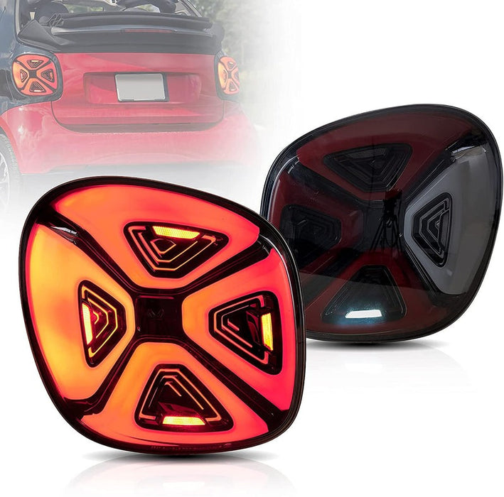 VLAND Full LED Tail Lights For Mercedez Benz Smart 453 Fortwo/Forfour 2015-2019 With Start-up Animation