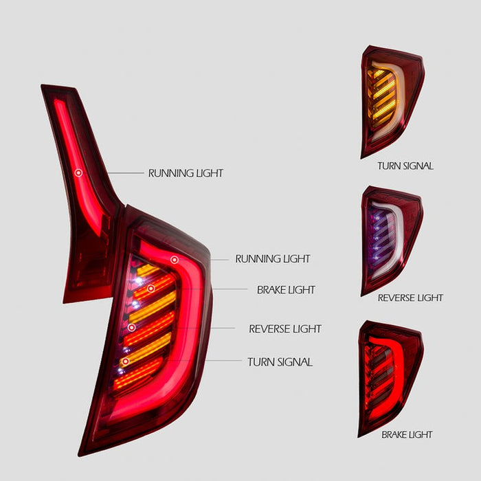 VLAND Full LED Tail Lights for Honda Fit / Jazz (GK5) 2014-2020