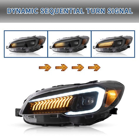 VLAND LED Projector Headlights For Subaru WRX STI 2015-2021 ( Not Fit A 18-21 WRX Models with AFS/SRH)