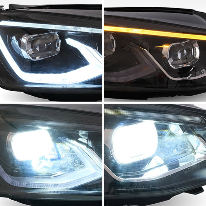 VLAND Full LED Headlights For Volkswagen VW Golf 7 / MK7 2014-2017 (NOT fit for Golf GTI and Golf R models)
