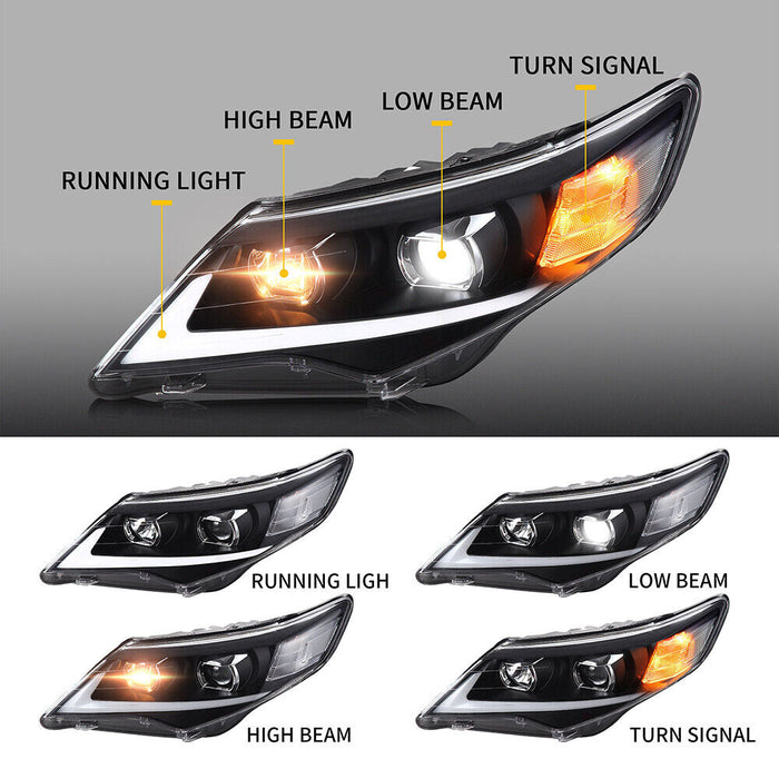 VLAND LED Headlights And D2S /H7 LED Bulbs Kits For Toyota Camry 2012-2014 XV50