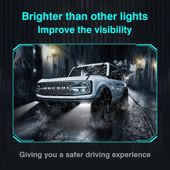 VLAND LED Fog Lights Fit For Ford Bronco 2021-2022 Daytime Running Lamps