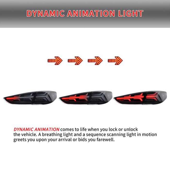 VLAND LED Tail Lights For Hyundai Sonata 2018 2019 With Start-up Animation DRL Sequential Indicator
