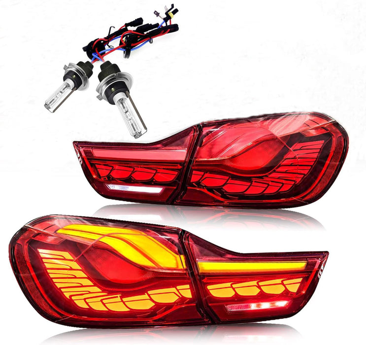 VLAND OLED Tail Lights And D2H/H7 Xenon Bulbs For BMW M4 F82 F83 F32 F36 Sedan/Coupe/Convertible 2014-2020
