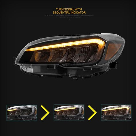 VLAND LED Headlights Compatible For Subaru WRX 2015-2021 With Startup Animation
