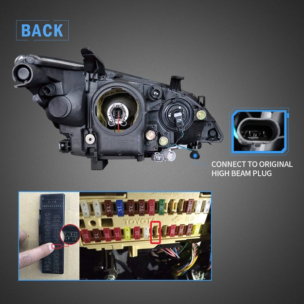 VLAND Projector Headlights for Lexus ES350 2010-2012
