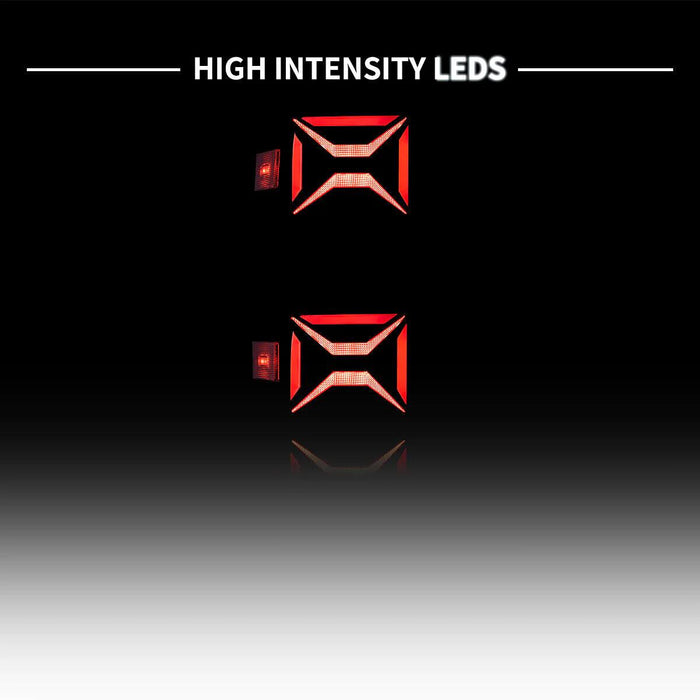 VLAND Full LED Tail Lights Fit For GMC Sierra 2014-2018 1500 2015-2018 2500HD 3500HD