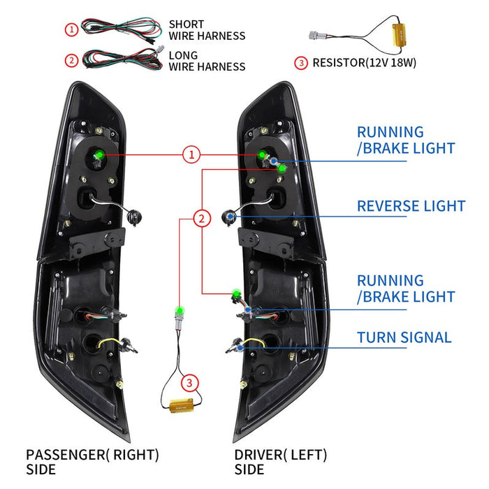 VLAND Full LED Tail Lights For Mitsubishi Lancer EVO X 2008-2020 ( Not Fit Sportbacks/ Fortis/ IO)