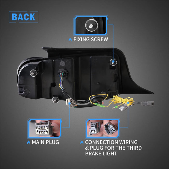 VLAND LED Taillights Fit For Ford Mustang 2010-2012 With 7 switchable animation modes