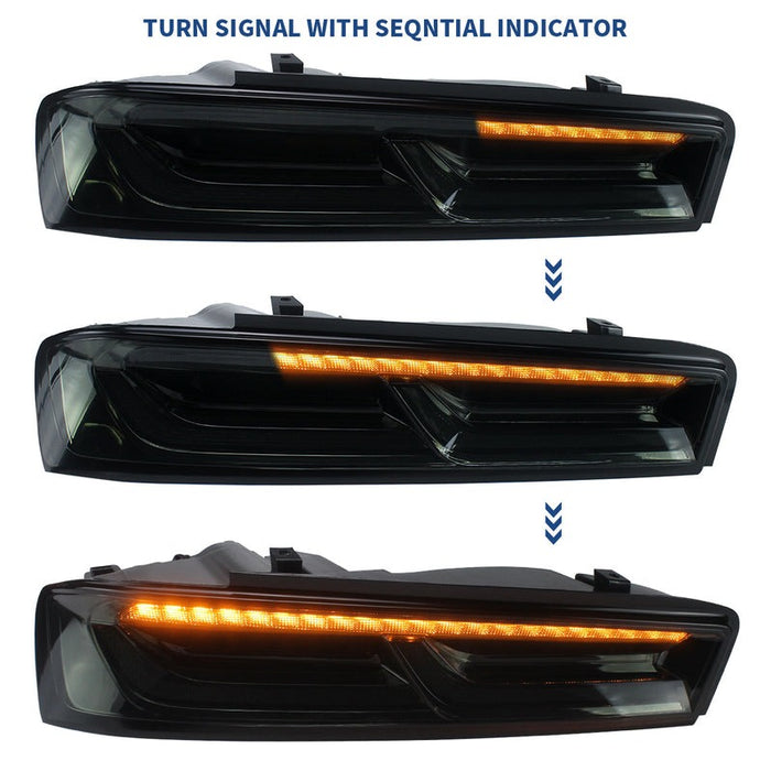 VLAND Taillights For Chevrolet Chevy Camaro 2016-2018 without Reversing Lights (Fit For European Models)