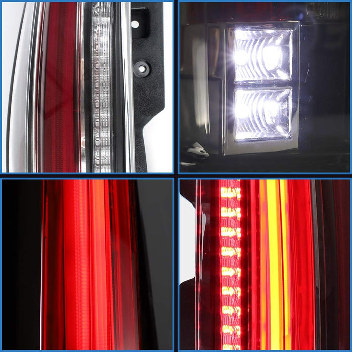 VLAND Full LED Tail Lights For Cadillac Escalade 2007-2014 ( Not Fit GMC and Hybird Models) 6 Holes with 6Pins