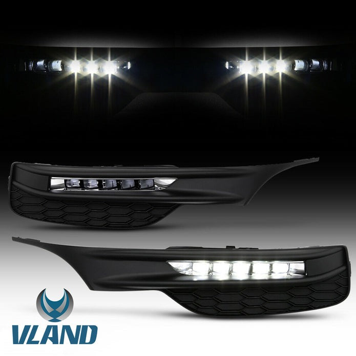 VLAND Fog Lights Fit For Honda Accord Sedan 2016 2017 With Bezel Switch Wires