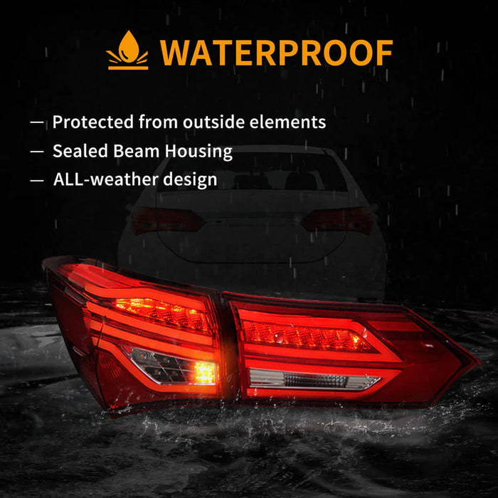 VLAND LED Tail Lights for Toyota Corolla 2014 2015 2016 2017 ABS, PMMA, GLASSMaterial (MOQ of 100)