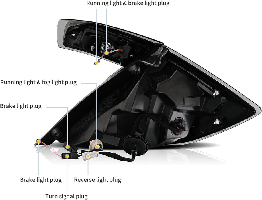 VLAND LED Taillights For Honda Civic Hatchback LX Sport EX 2016-2021 (5 Door, 10th generation)