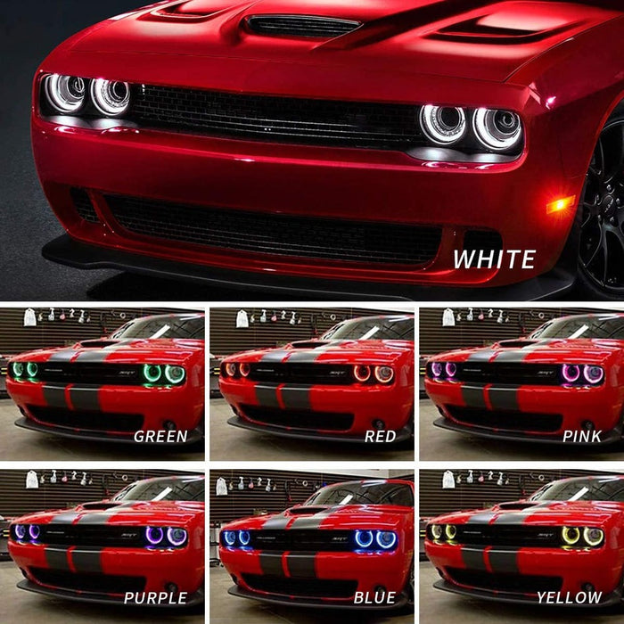 VLAND RGB LED Headlights For Dodge Challenger 2015-2019(Not Fit For HID Original Models)