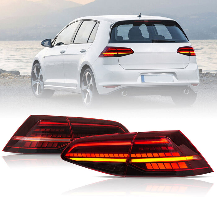 VLAND LED Taillights For Volkswagen Golf 7 MK7 MK7.5 2013-2019 (Not fit for Golf GTI 7.5|Golf R| Wagon|Halogen Models)