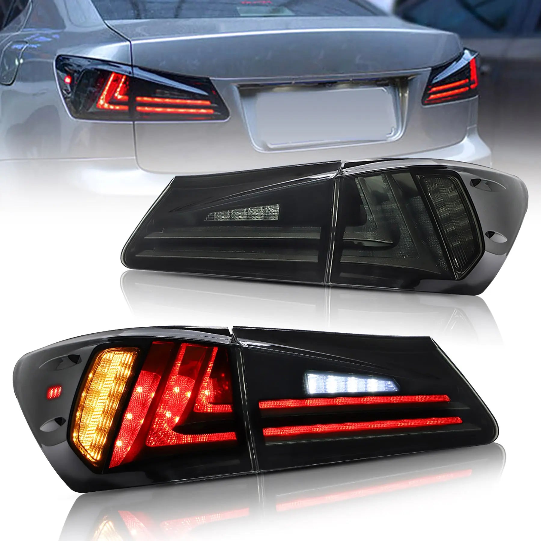 VLAND Full LED Tail Lights for Lexus IS250 IS350 2006-2012 IS 220d