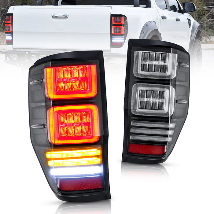 VLAND Full LED Tail Lights For Ford Ranger (T6) 2012-2018 1st Gen w/Sequential Indicators(Not Fit For US Models)