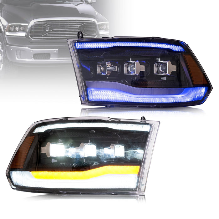 VLAND LED Projector Headlights For Dodge Ram 1500/2500/3500 2009-2018/Ram 1500 Classic 2019-2021