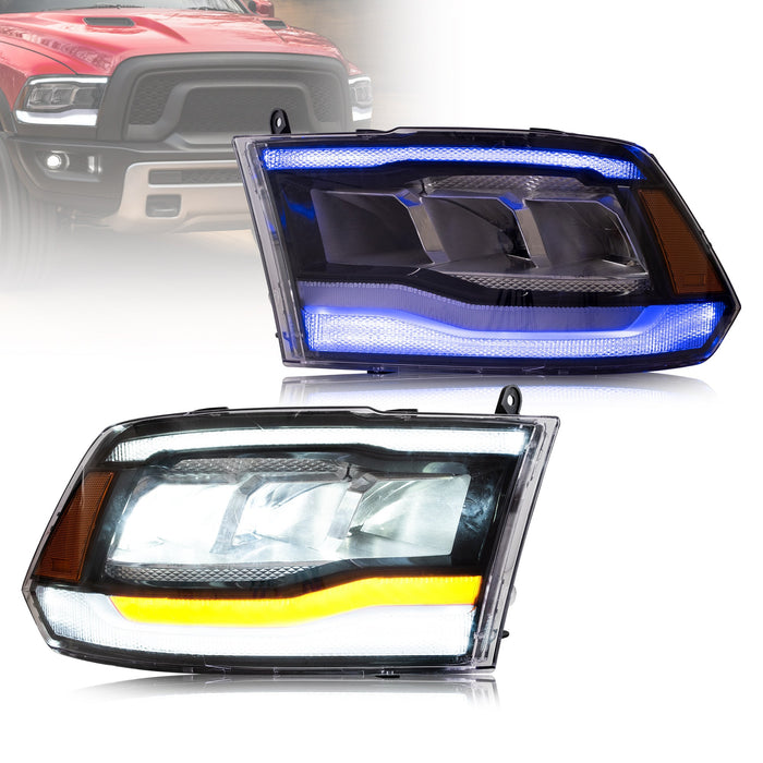 VLAND Full LED Headlights For Dodge Ram 1500/2500/3500 2009-2018/Ram 1500 Classic 2019-2021