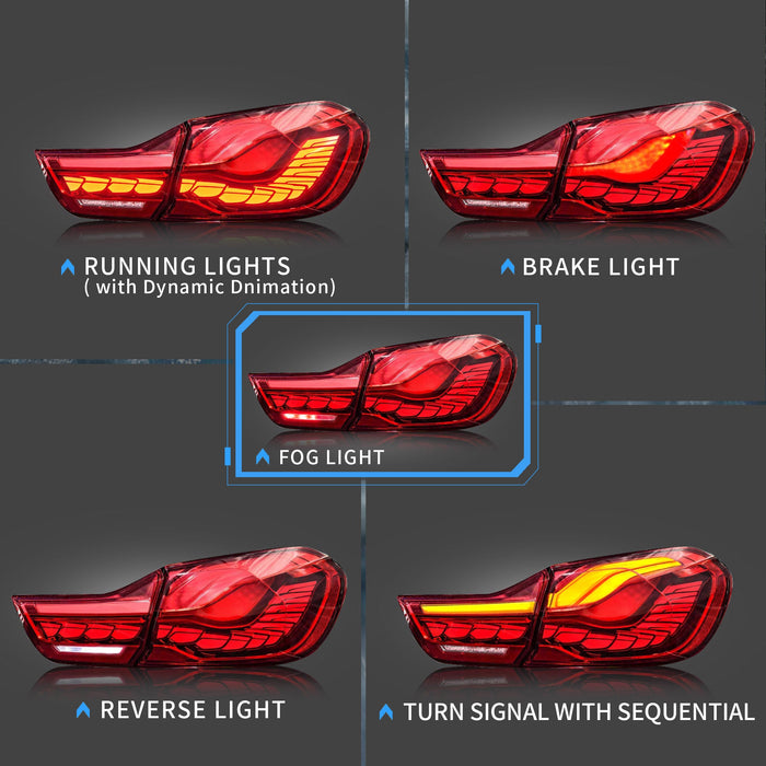 VLAND OLED Tail Lights For BMW M4 F82 F83 F32 F36 Sedan/Coupe/Convertible 2014-2020