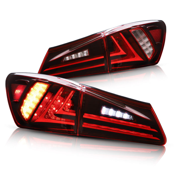 VLAND Full LED Tail Lights for Lexus IS250 IS350 2006-2012 IS 220d and ISF Model( NOT Fit IS250C/IS350C)