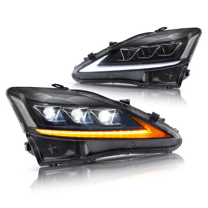VLAND LED Headlights For Lexus IS250 IS350 IS220d 2006-2012 IS F 2008-2014 With Sequential Indicator