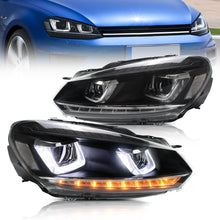 VLAND LED Headlights with Demon Eyes Fit for Volkswagen Golf6 Mk6 2009-2014