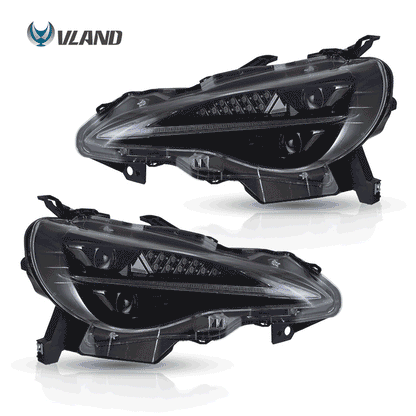VLAND Full LED Headlights For 2012-2021 Toyota 86 GT86, Scion Frs, Subaru Brz