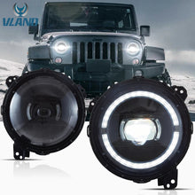 VLAND Full LED Headlights For 2018-2023 Jeep Wrangler JL JLU JT Rubicon (Only fit JL Models with 9 inch headlights)