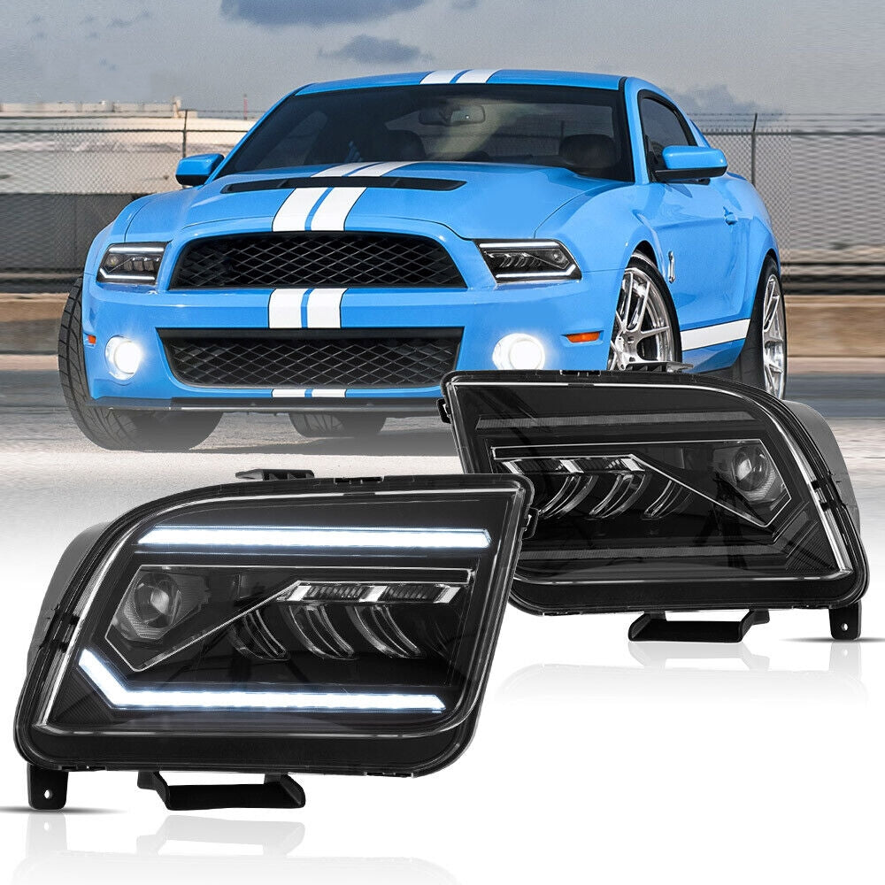 VLAND Full LED Headlights For Ford Mustang 2005-2009 With Start Up Animation