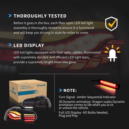 VLAND OLED Tail Lights Fit For Volkswagen Golf 6 MK6 2009-2014 (Europe is 2008-2012)